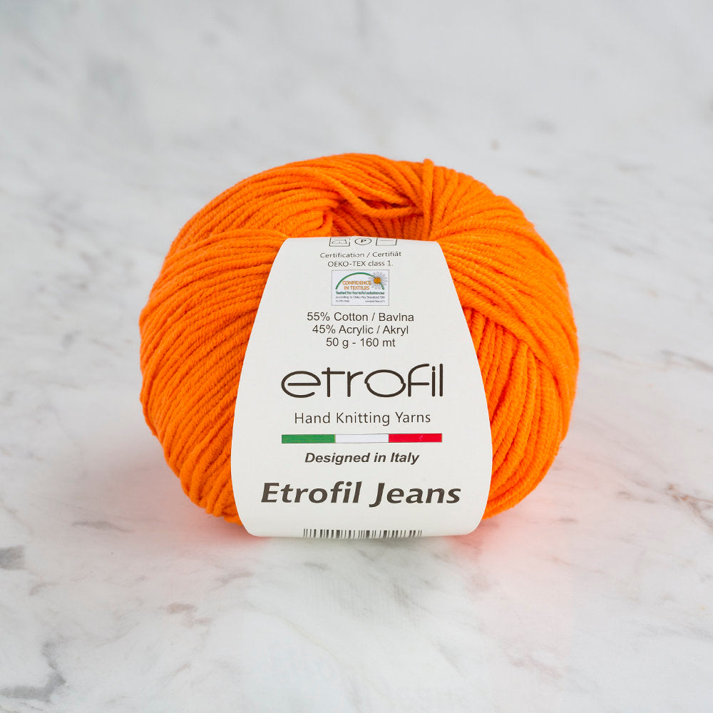 Etrofil Jeans Turuncu El Örgü İpi - 030